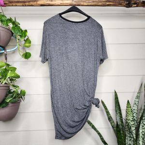 Brandy Melville Women's O/S Gray Black Stripe T-shirt Dress